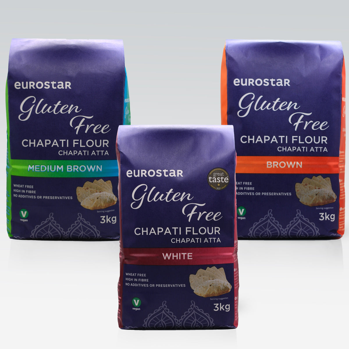 Eurostar Chapati Atta Gluten Free Flour (Medium Brown, 1.5kg