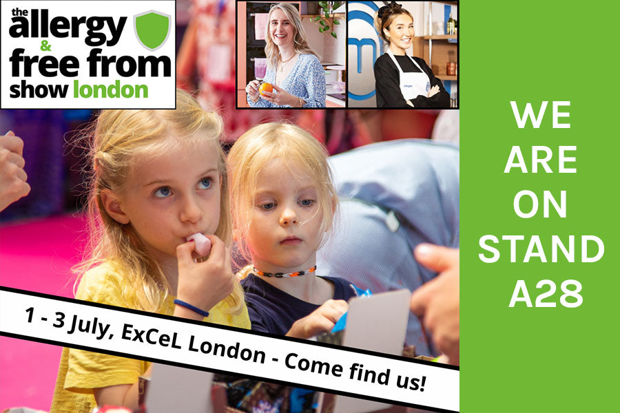WE ARE EXHIBITING AT THE ALLERGY & FREE FROM SHOW LONDON 1ST-3RD JULY
